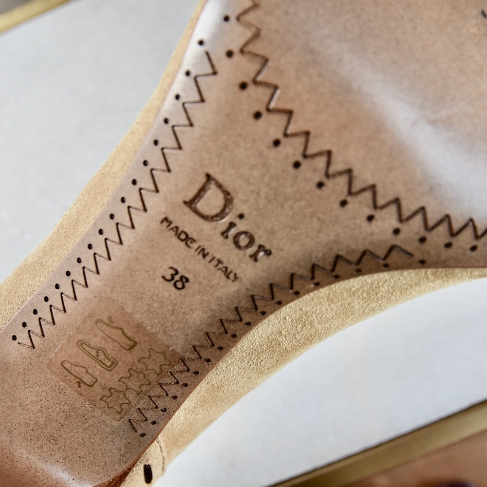 🌻Dior🌻 Suede Open-Toe Moccasin Heel - Picture 9 of 15